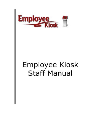 Employee Kiosk Staff Manual - Clark-Shawnee Local School District