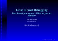 Linux Kernel Debugging - Haifux - Haifa Linux Club