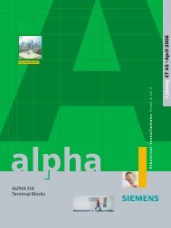 ALPHA FIX Terminal Blocks - Industria de Siemens