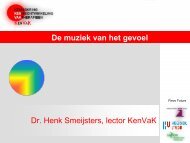 Dr. Henk Smeijsters, lector KenVaK De muziek van het gevoel