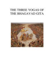 THE THREE YOGAS OF THE BHAGAVAD GITA