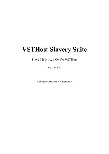 VSTHost Slavery Suite - Hermann Seibs Hauptseite