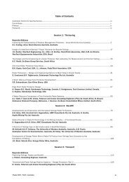 Table of Contents - Australian Centre for Geomechanics - The ...