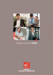 Rapport d'activitÃ© 2008 - Groupe BPCE