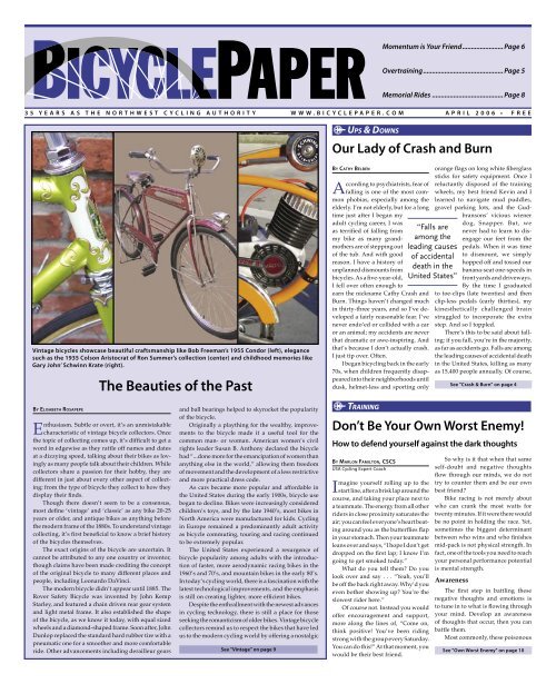 the Pacific Northwest's Most Comprehensive Bicycle Calendar