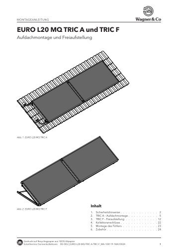 Montageanleitung EURO L20 MQ Aufdach ... - Gerenda Solar