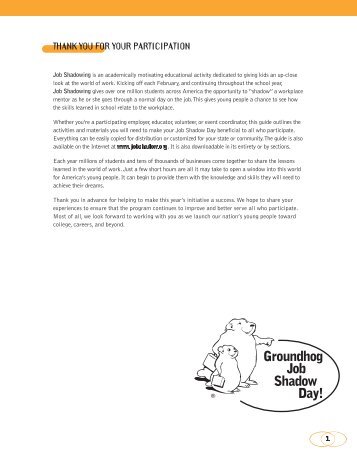 job shadowing programs
