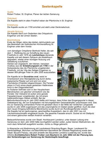 Seelenkapelle - Pfarrei Sankt Englmar
