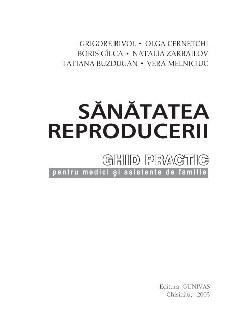 Ghid practic în Sănătatea Reproducerii pentru ... - UNFPA Moldova