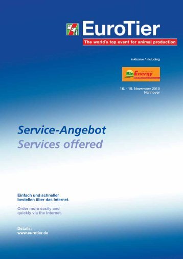 Service-Angebot Services offered - BioEnergy Decentral