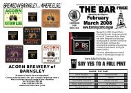 ACORN BREWERY of BARNSLEY - Barnsley CAMRA