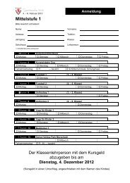 Mittelstufe 1 - Schulen Cham