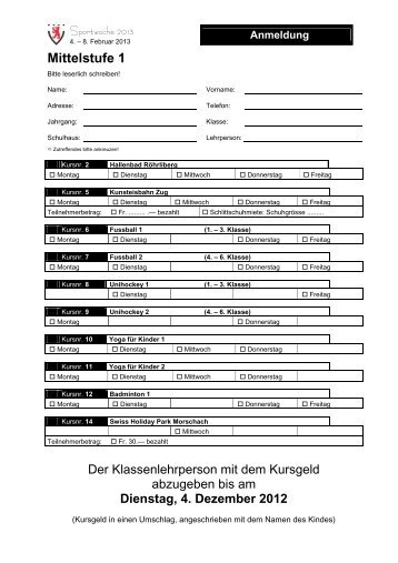 Mittelstufe 1 - Schulen Cham