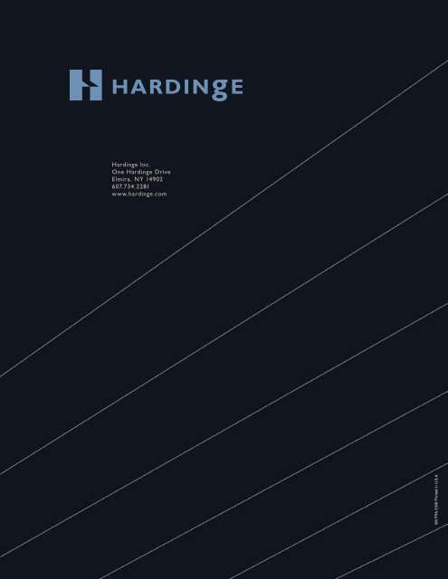 2005 ANNUAL REPORT - Hardinge Inc.