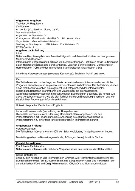 Reinraumtechnik Master of Engineering (MEng) - mibla.TUGraz.at