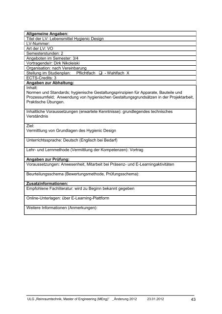 Reinraumtechnik Master of Engineering (MEng) - mibla.TUGraz.at