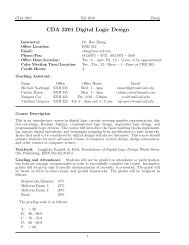 CDA 3201 Digital Logic Design