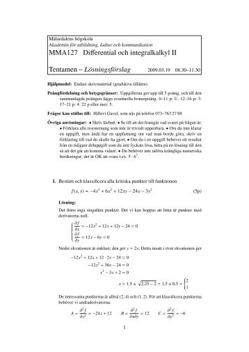 Lösning - Mälardalens högskola