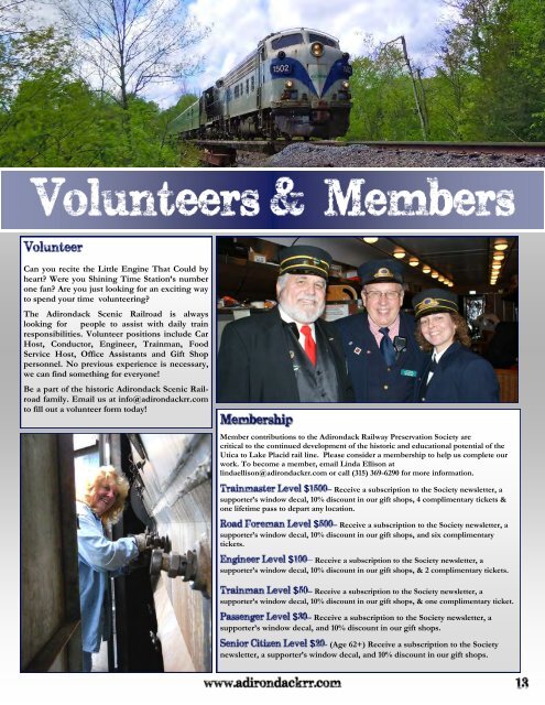 2012 PDF Brochure - Adirondack Scenic Railroad