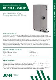 Luftentfeuchter DA 250T / DA 250TP - A+H Adsorp