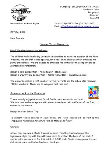 20th May 2011 Dear Parents Summer Term ~ Newsletter Royal ...