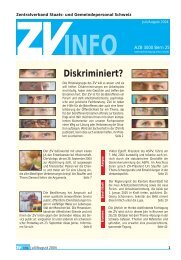 Diskriminiert? - Zentralverband Ãffentliches Personal Schweiz