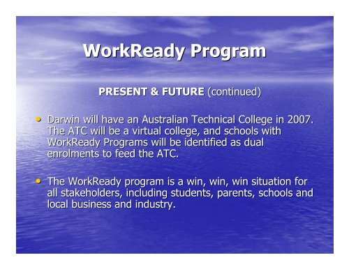 WorkReady NT Program - VETnetwork Australia