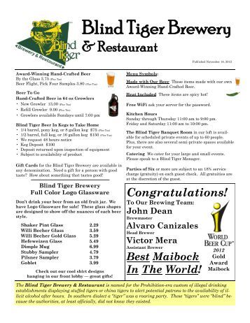 Cavalier Restaurant Menu Cavalier Restaurant Menu