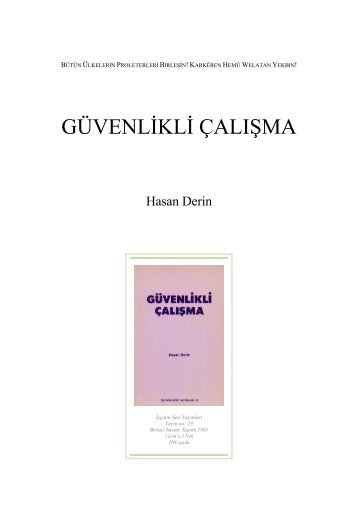 güvenlikli çalışma - türkiye komünist partisi