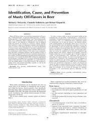 Identification, Cause, and Prevention of Musty Off-Flavors in Beer