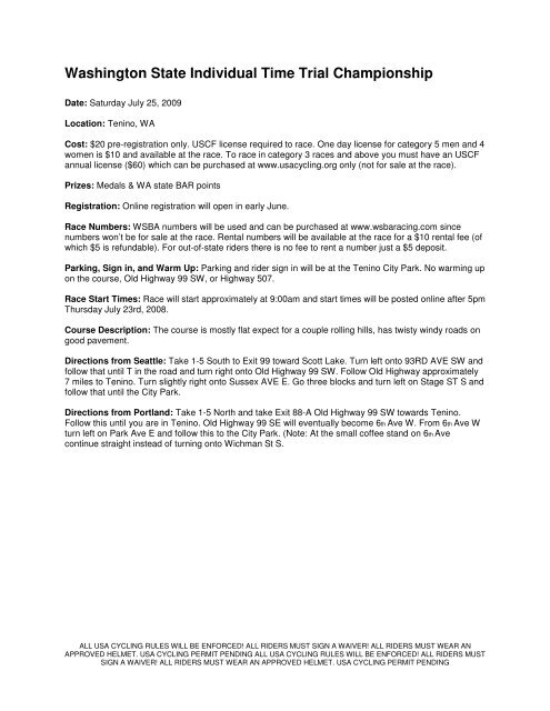 wsba cycling