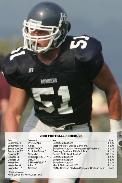 ITHACA COLLEGE - College Football Dvds-Media Guides Project