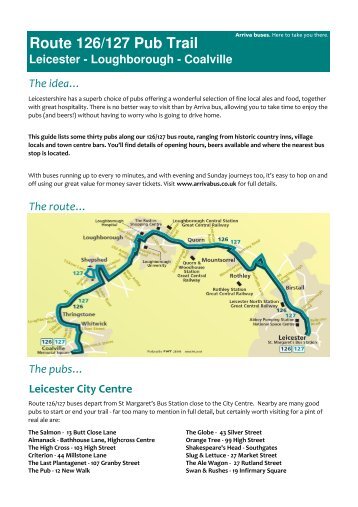 Route 126/127 Pub Trail Leicester - Loughborough - Arriva