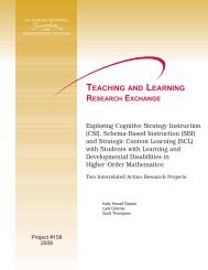 Exploring Cognitive Strategy Instruction, Schema-Based Instruction ...