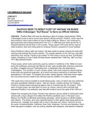 Pacifico Beer to Debut Fleet of Vintage VW - Crown Imports LLC