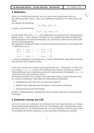 Lineares Gleichungssystem und Gauss-Algorithmus