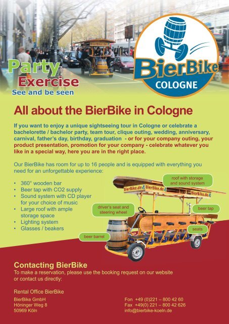 Flyer Eng cologne - bierbike-koeln.de - Start