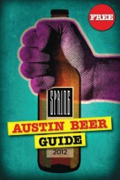 from the editors - Austin Beer Guide