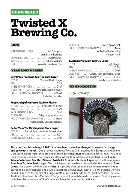 from the editors - Austin Beer Guide