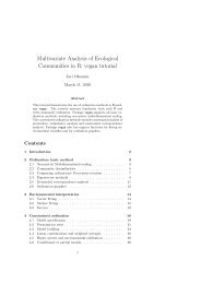 Multivariate Analysis of Ecological Communities in R: vegan tutorial