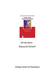 Cartas sobre Educación Infantil Johann Heinrich Pestalozzi