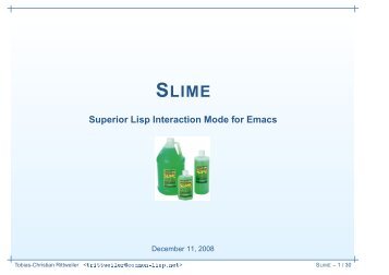 SLIME Superior Lisp Interaction Mode for Emacs - Common Lisp.net