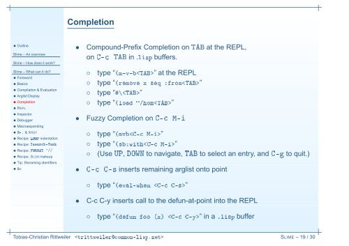 SLIME Superior Lisp Interaction Mode for Emacs - Common Lisp.net