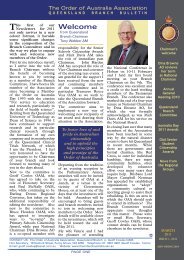 Qld Newsletter March 2011 - Order of Australia Association