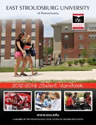 ESU 2012-2014 Student Handbook - East Stroudsburg University