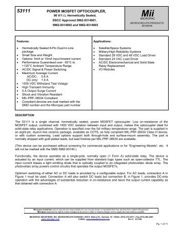 POWER MOSFET OPTOCOUPLER, - AmpPower