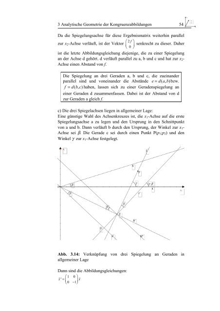 3 Analytische Geometrie der Kongruenzabbildungen - CeVis