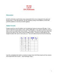 EE-364 Lab #1 CPU Arithmetic - Capitol College Faculty Pages