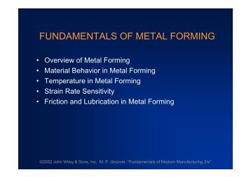 The Fundamentals of Metal Forming (PDF)