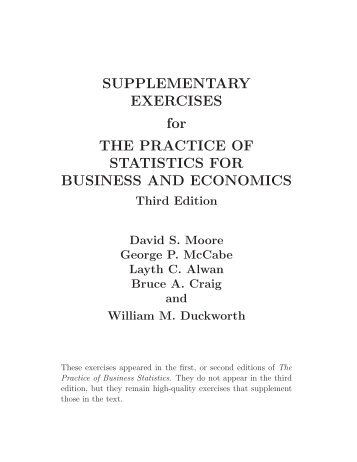 Supplementary exercises for the practice of - Mathematical Sciences ...